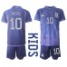 Argentina Lionel Messi #10 Replika Babykläder Borta matchkläder barn VM 2022 Korta ärmar (+ Korta byxor)